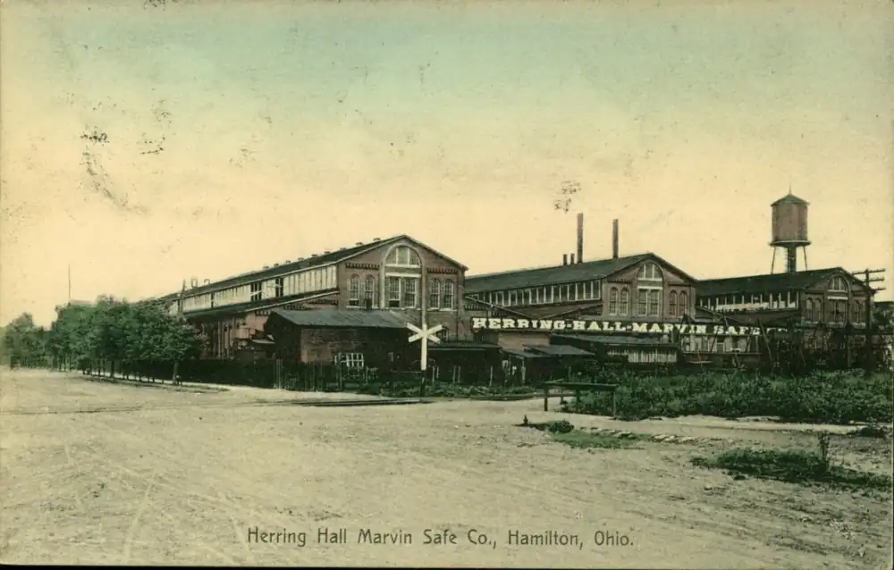 Postcard of the Herring Hall Marvin Safe Company works