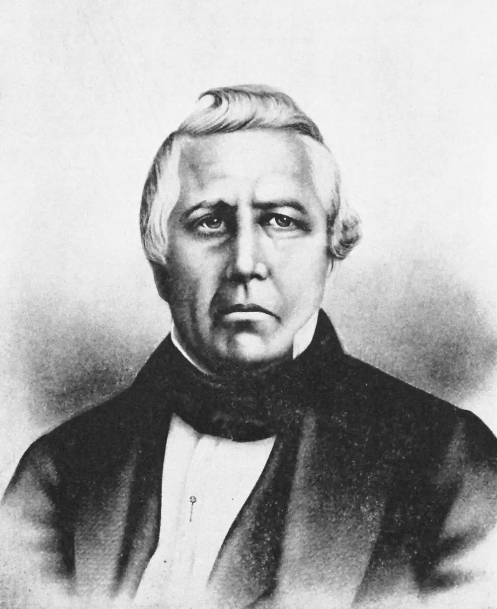 Engraved portrait of pioneer James McBride